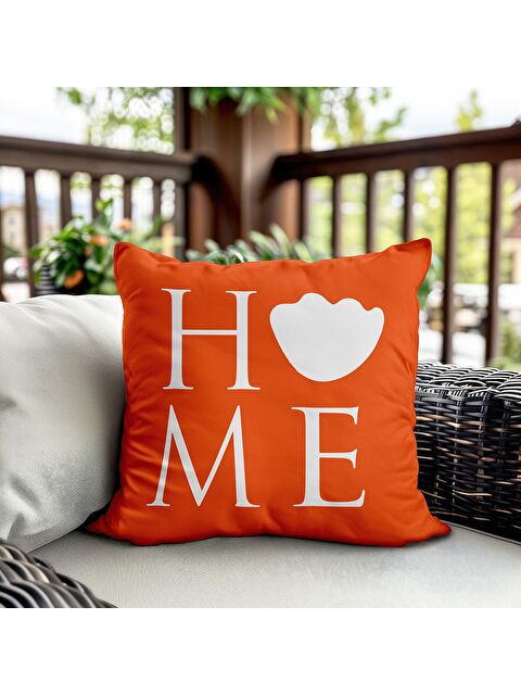 Evmila Bahar Temalı Kadife Kırlent Kılıfı 43x43 Cm Çift Taraf Baskı - S000372693-23173