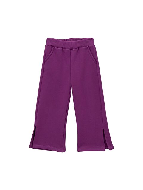 ZEYLAND Kız Çocuk Yırtmaç Detaylı Eşofman Altı - Mor - S000315355-20042