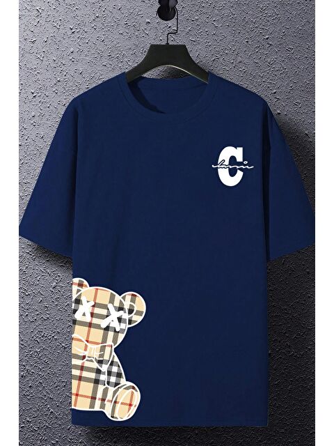 uyguntarz Unisex Pattern Bear Baskılı Tasarım Tshirt - S000241533-21164