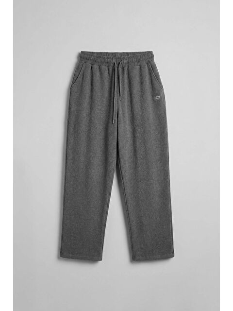 Abluka Online Erkek Erkek Baggy Fit Fitilli Yumuşak Dokulu Eşofman Altı Antrasit - S000505590-29666