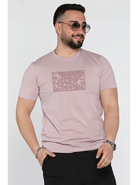 Mishar İtalia Erkek Bisiklet Yaka Baskılı Tişört - S000372932-23370