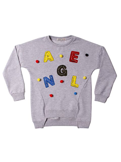 Toontoykids Kız Çocuk Sweatshirt Renkli Angel Nakışlı - S000254801-74