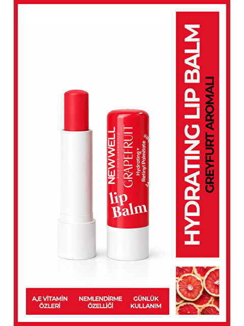 New Well Grapefruit Hydrating Lip Balm – Greyfurt Aromalı Nemlendirici Dudak Bakım Kremi 4 gr - S000499797-20045