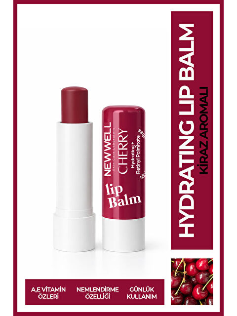 New Well Cherry Hydrating Lip Balm – Kiraz Aromalı Nemlendirici Dudak Bakım Kremi 4 gr - S000499800-20042