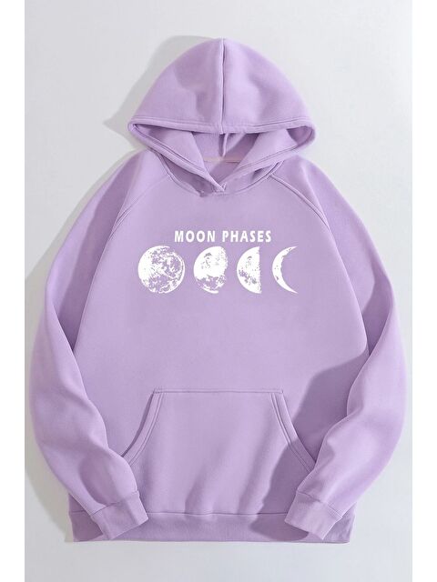 uyguntarz Unisex Moon Phases Baskılı Sweatshirt - S000268838-17878
