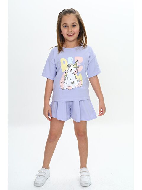 Toontoykids Kız Çocuk Ponny Baskılı Şortlu Takım - S000359768-23370