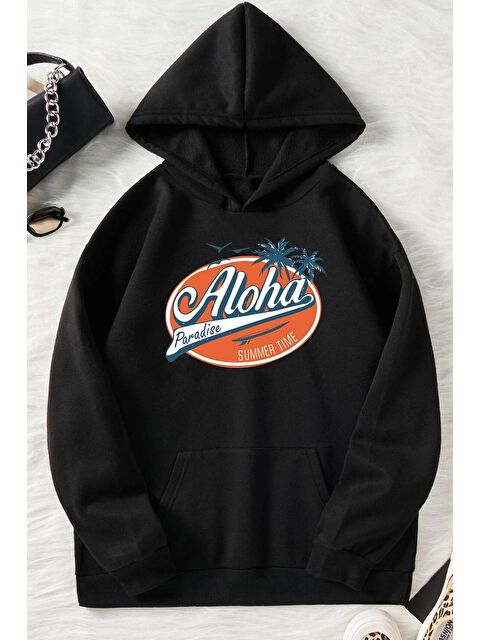 uyguntarz Unisex Aloha Baskılı Sweatshirt - S000268839-19351