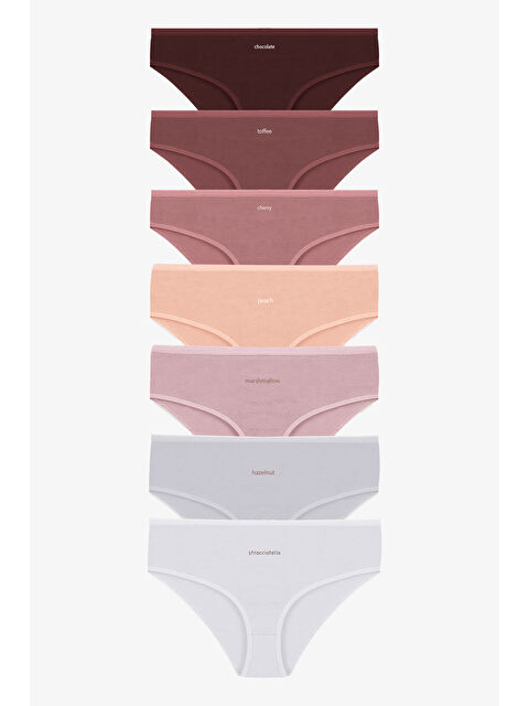 Koza İç Giyim Kadın 7'li Curve Pamuklu Elastanlı Bato Külot - S000480547-6419