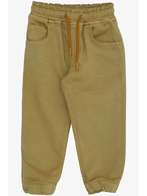 Breeze Erkek Çocuk Pantolon Bağcıklı Beli Paçası Lastikli Haki Yeşil (1.5-5 Yaş) - S000160092-18547
