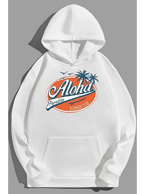 uyguntarz Unisex Aloha Baskılı Sweatshirt - S000268839-20063