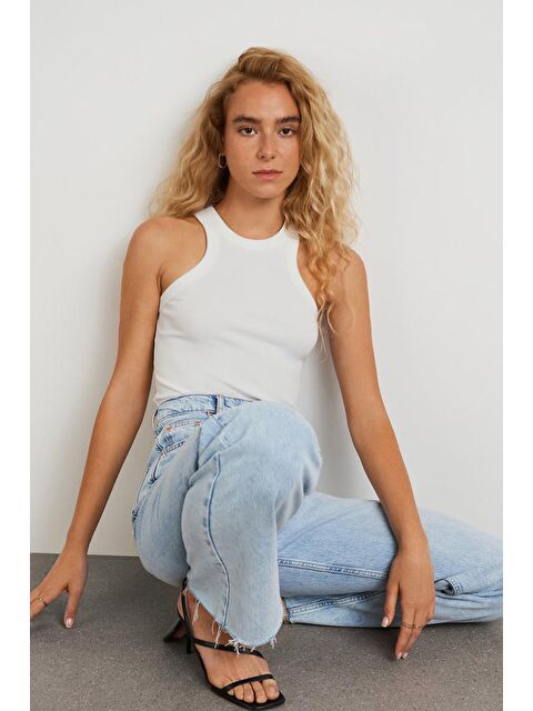 Madmext Beyaz Bodysuit Mg1283