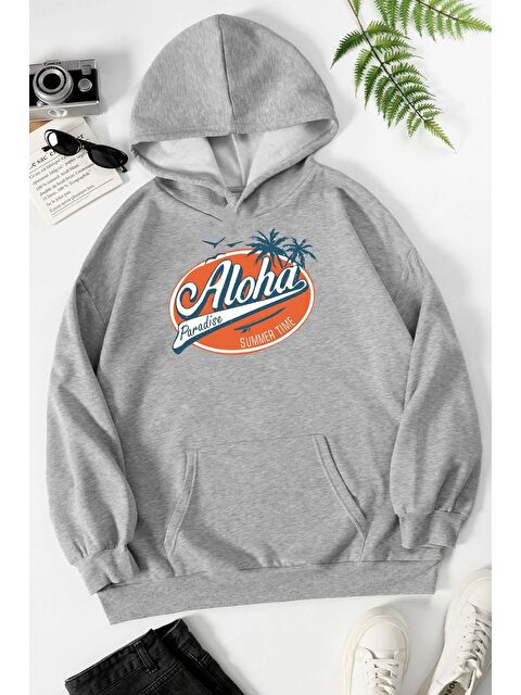 uyguntarz Unisex Aloha Baskılı Sweatshirt - S000268839-20600