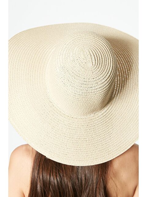 C&City Kısa Kenar Hasır Plaj Şapkası Y8201 Açık Bej - S000216757-19927