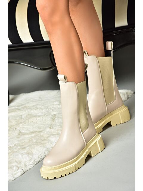 Fox Shoes N2803490 Bej Kadın Bot - S000054694-19928