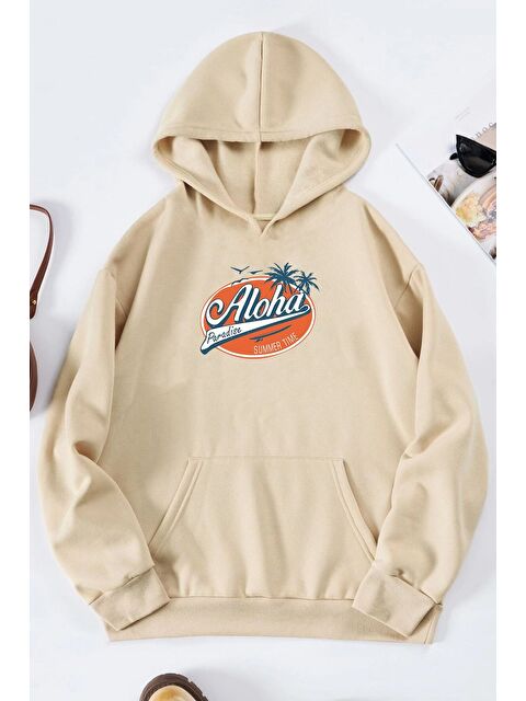 uyguntarz Unisex Aloha Baskılı Sweatshirt - S000268839-19928