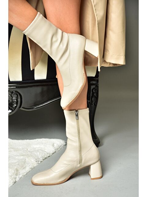 Fox Shoes R4042001 Bej Kadın Bot - S000114032-19928