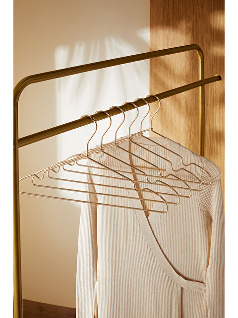 Ocean Home Textile 6'lı Altın Renk Metal Giysi Askısı 22 x 41 x 0.4 cm - S000276491-20076