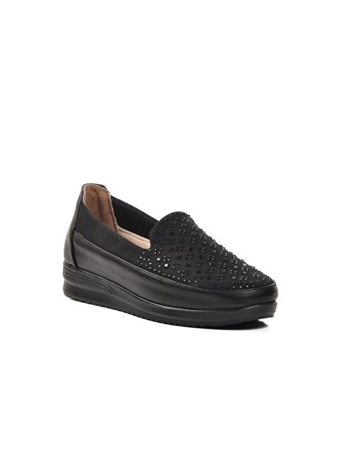 Ayakmod GENİŞ KALIP Siyah Jel Taban Anatomik Kadın Casual Ayakkabı 215 Z - S000218970-19351