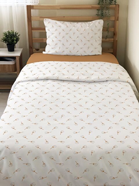 Evmila Çift Taraflı Çiçek Desenli Çarşafsız Takım Tek Kişilik Nevresim Takımı 160x220 Cm - S000123416-23173