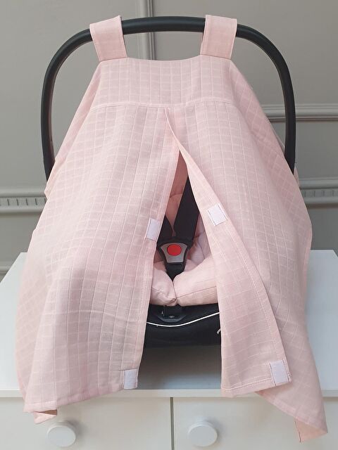 Yuar baby Müslin Anakucağı Örtü ve Minder Seti - Pembe