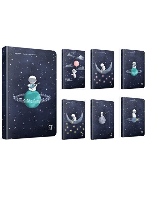 Gıpta Astral Sert Kapak Dikişli 13x21 96 Yaprak Not Defteri Çizgili (7364) - S000388127-21164