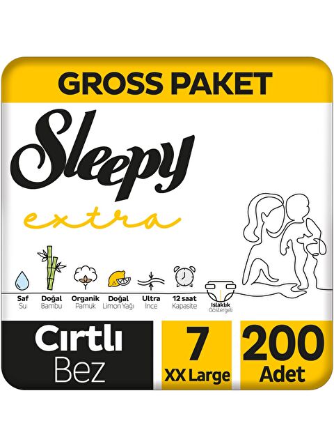 Sleepy Extra Günlük Aktivite Gross Paket Bebek Bezi 7 Numara Xxlarge 200 Adet - S000401646-10231