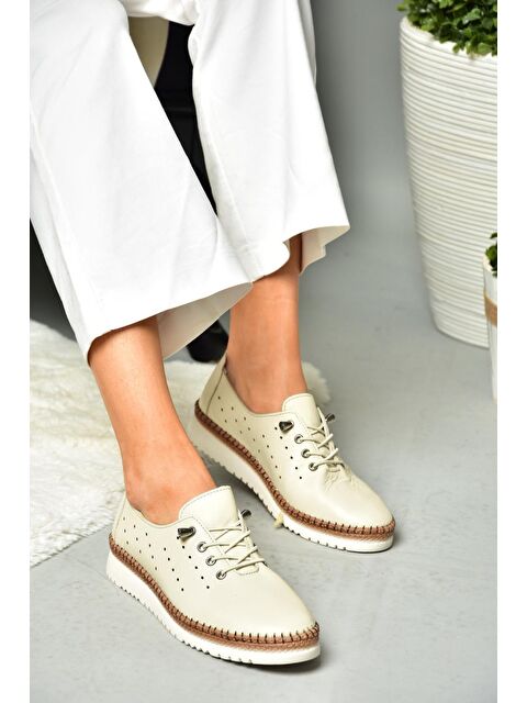 Fox Shoes P5555081 Bej Kadın Ayakkabı