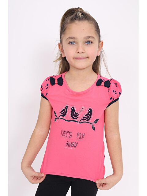 Toontoykids Kız Çocuk Nakış Detaylı Tişört - S000251012-18686