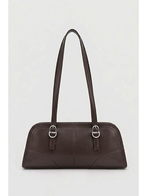 Shulebags Vanity Baget Çanta Acı Kahve