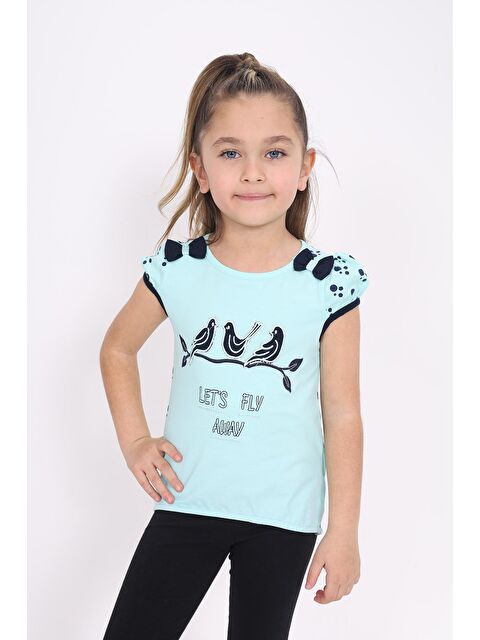 Toontoykids Kız Çocuk Nakış Detaylı Tişört - S000251012-1180