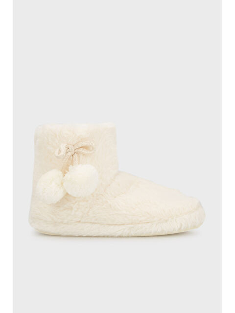 Lela Yumuşak Dokulu Pelüş Ponponlu Kadın Panduf 6722003 - S000260446-19965