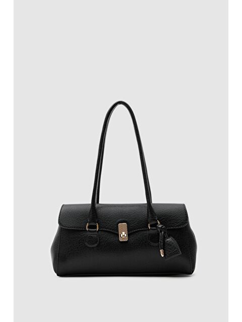 Shulebags Lunera Vintage Baget Çanta Siyah