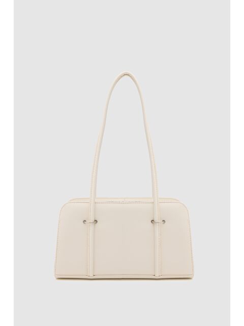 Shulebags Hansal Metal Detaylı Baget Çanta Krem