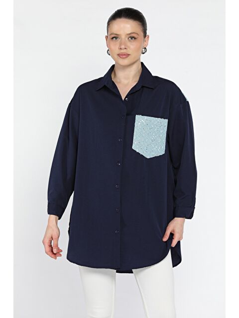 Gülseli Jean Garnili Kadın Gömlek - S000379795-21164