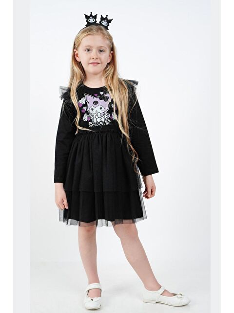 Cantoy Kız Çocuk Kuromi Tül Detaylı Elbise - S000362185-19351