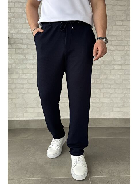 Mishar İtalia Erkek Kendinden Desenli Bel Bağlamalı Jogger Pantolon - S000372934-21164