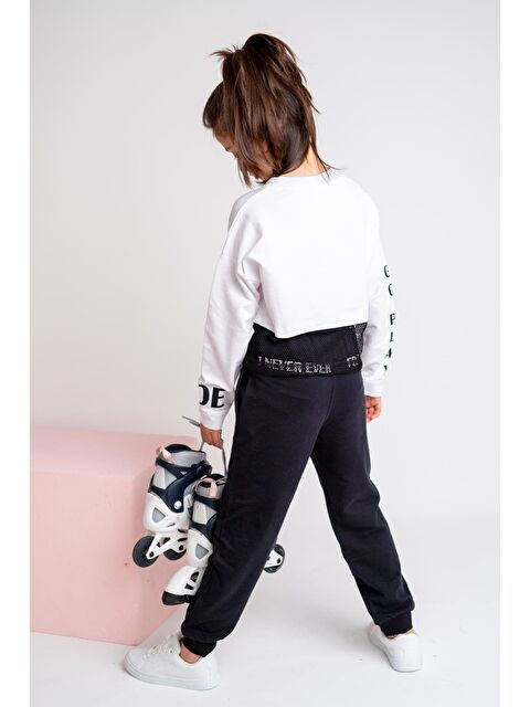 ZEYLAND Kız Çocuk Beli Lastikli Paçası Ribanalı Eşofman Altı - S000315370-19351