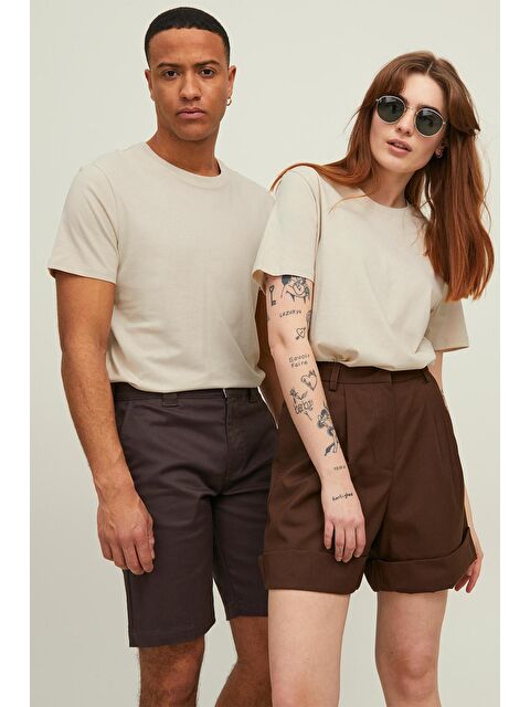 Jack & Jones Organik Pamuklu Regular Fit Bisiklet Yaka Erkek %100 Pamuk Tişört 12113648 - S000225924-19966