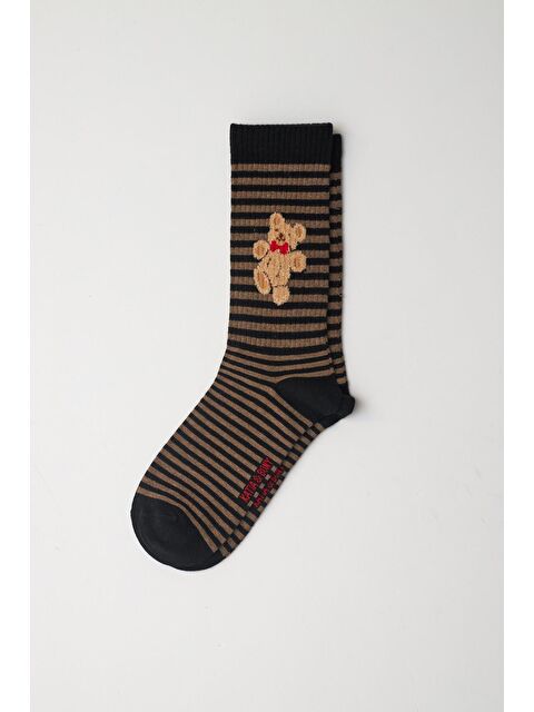Katia And Bony Erkek Teddy Desenli Yılbaşı Temalı Soket Çorap Siyah - S000292653-19351