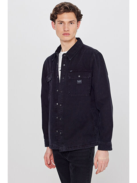 Lee %100 Pamuk Relaxed Fit Rahat Kesim Cepli Kalın Gömlek Ceket - S000531949-19351