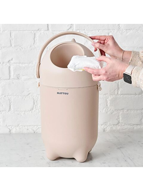 Nattou Dropy Bebek Bezi Çöp Kovası Kahverengi - S000292661-19413