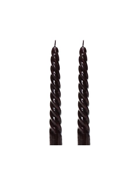 Missi 2'li Siyah Burgulu Şamdan Mum Seti - S000239596-19351