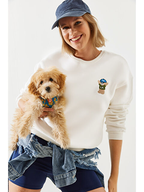 SHADE Kadın Nakışlı İplik Sweatshirt - S000291014-19965