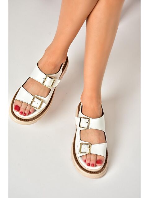 Fox Shoes S4373022 Beyaz Kadın Sandalet - S000207758-20063
