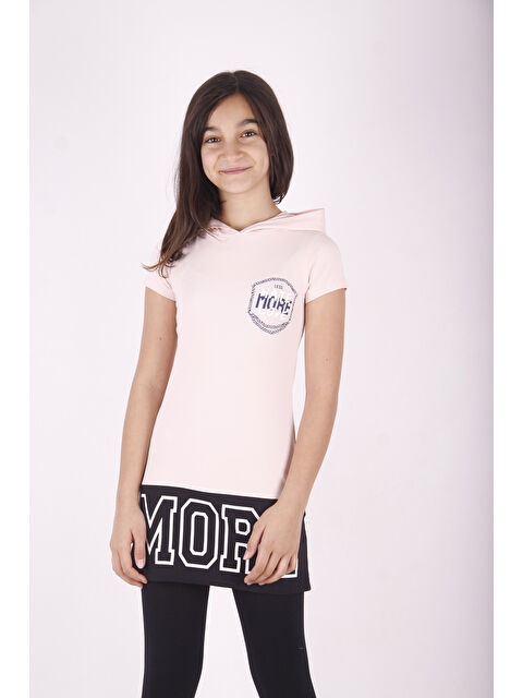 Toontoykids Kız Çocuk Kapüşonlu Baskılı Tişört - S000254905-7152