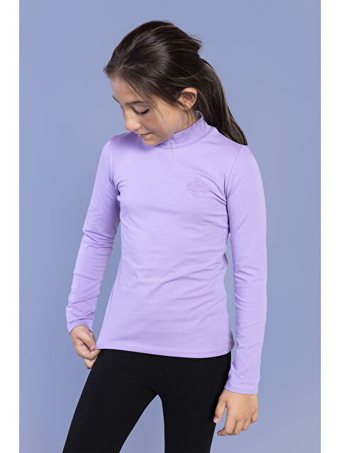 Toontoykids Kız Çocuk Nakışlı Balıkçı Yaka Okul Tişörtü