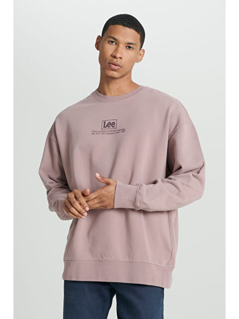 Lee Loose Fit Rahat Kesim %100 Pamuk Bisiklet Yaka Şardonlu Sweatshirt - S000531962-20042