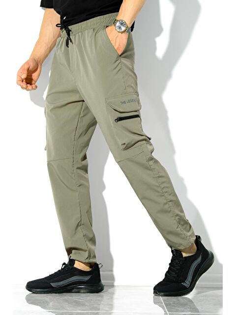 Oksit Slim Fit Kort Paraşüt Kargo Cepli Outdoor Erkek Eşofman Alt - S000124715-18194