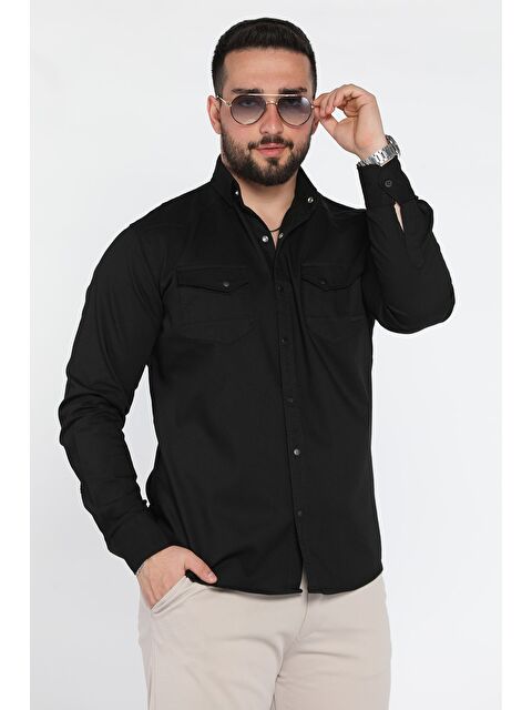 Mishar İtalia Erkek Cepli Çıtçıtlı Uzun Kol Gömlek - S000372949-19351