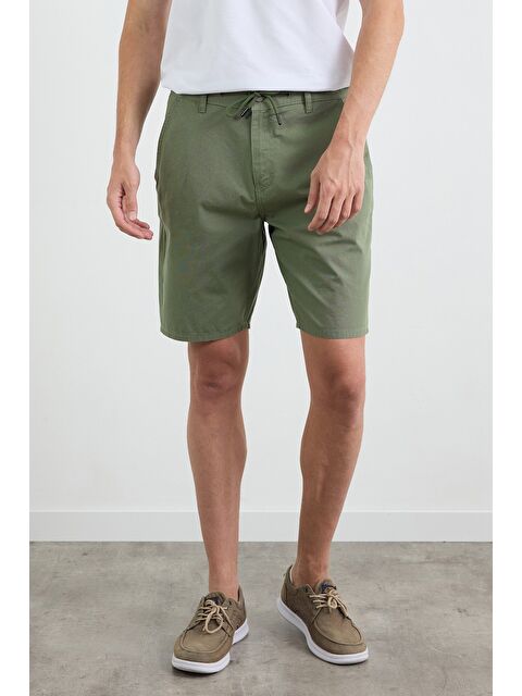 Fullamoda Gabardin Kargo Cepli %100 Pamuk Şort - S000084200-18194